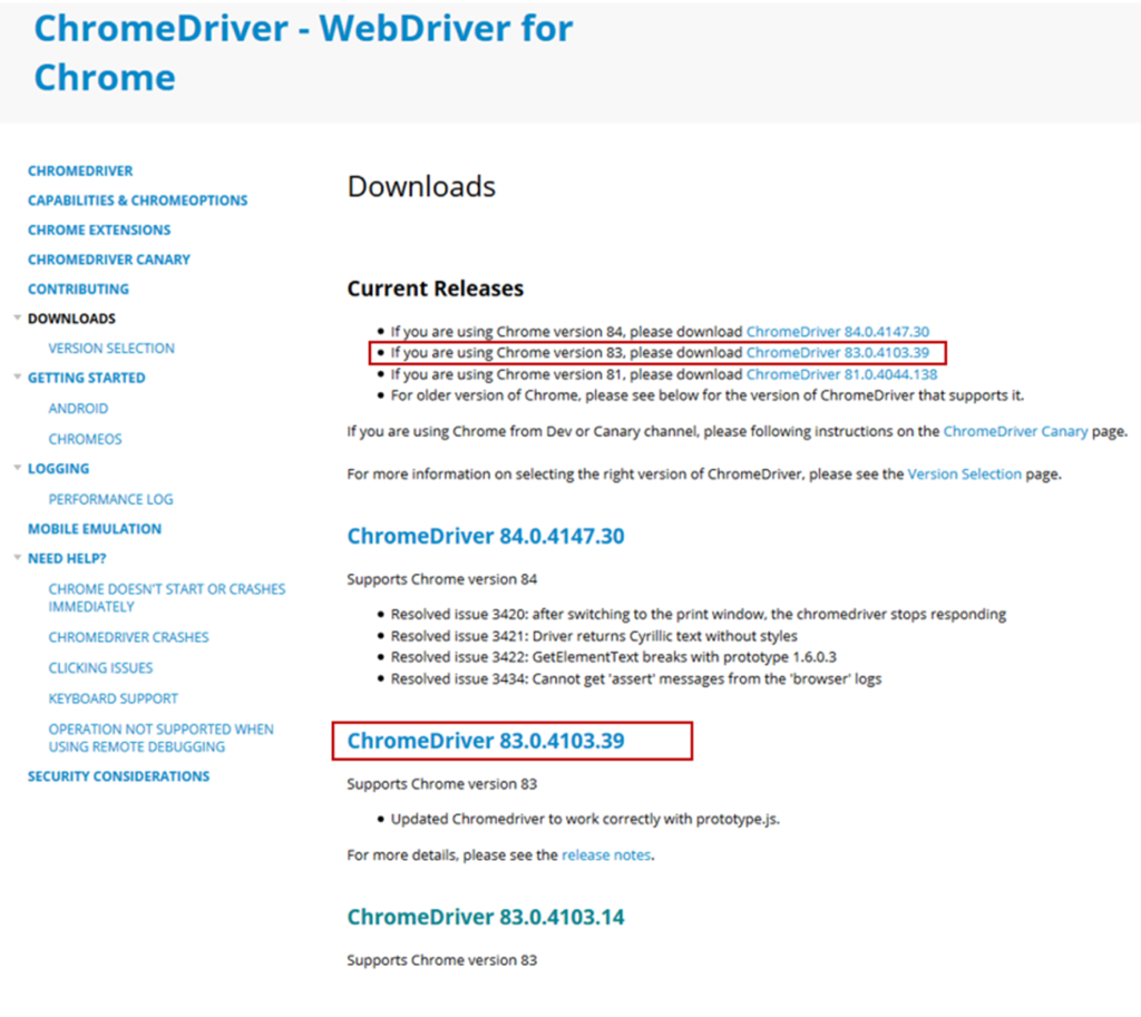 Update ChromeDriver